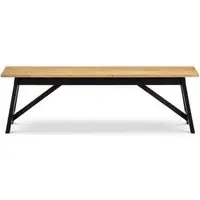 Hockley Dining Bench - Black, Oak