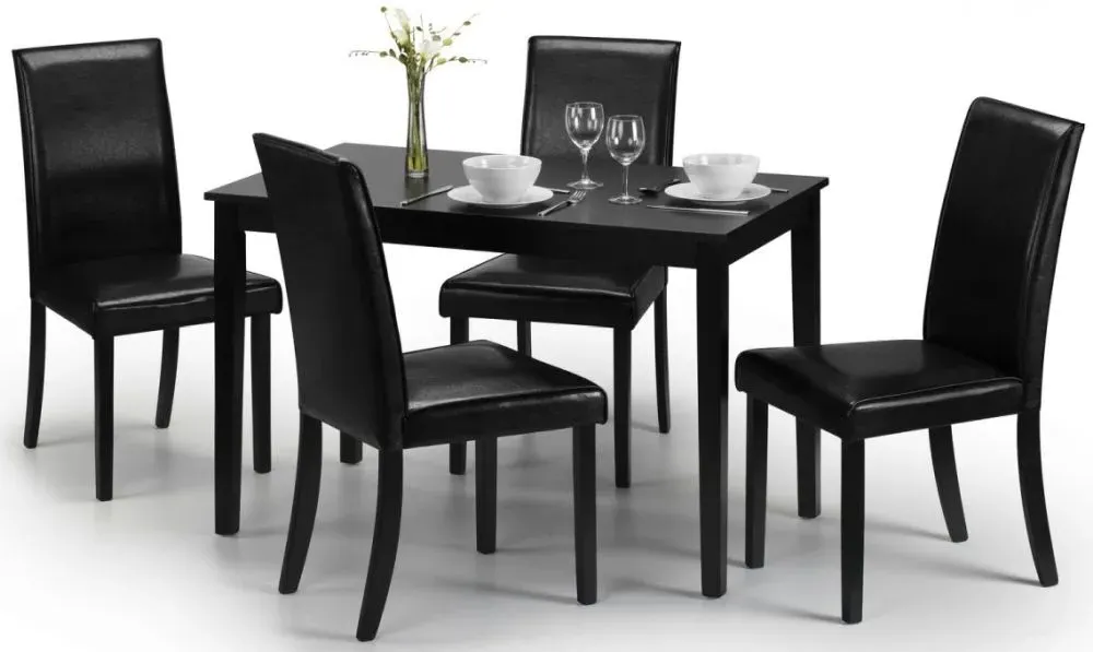 Hudson 4-Seater Dining Table - Black