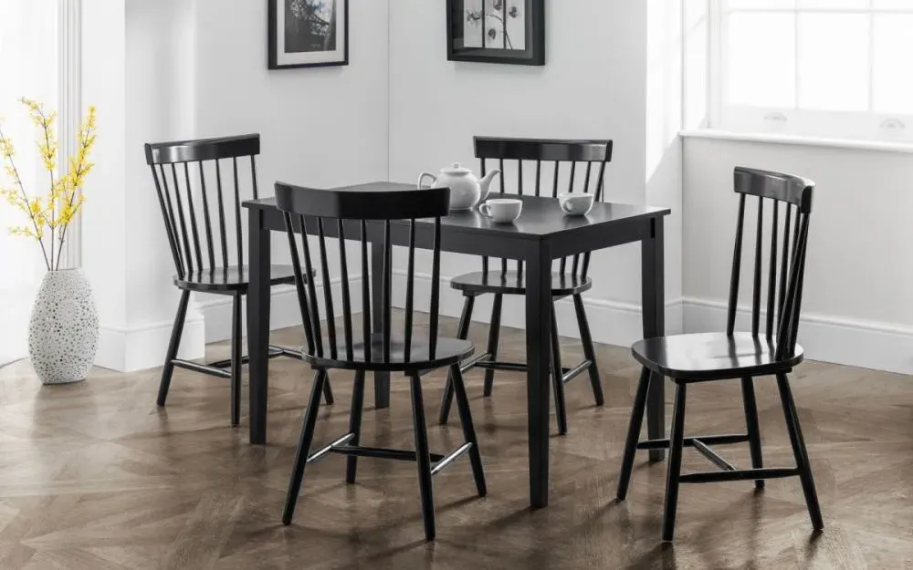 Hudson 4-Seater Dining Table - Black