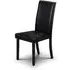 Hudson Dining Chair - Black, Faux Leather