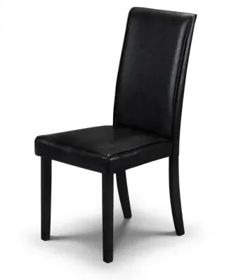 Hudson Dining Chair - Black, Faux Leather image