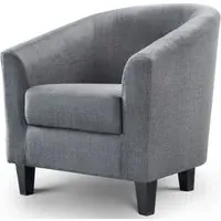 Hugo Tub Chair - Grey, Linen
