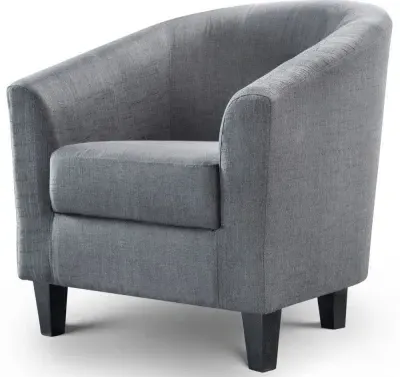Hugo Tub Chair - Grey, Linen image