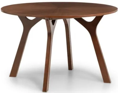 Huxley 4-Seater Round Dining Table - Walnut