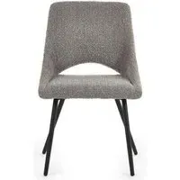 Iris Dining Chair Set of 2 - Grey, Boucle