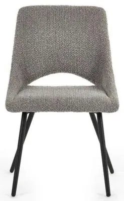 Iris Dining Chair Set of 2 - Grey, Boucle