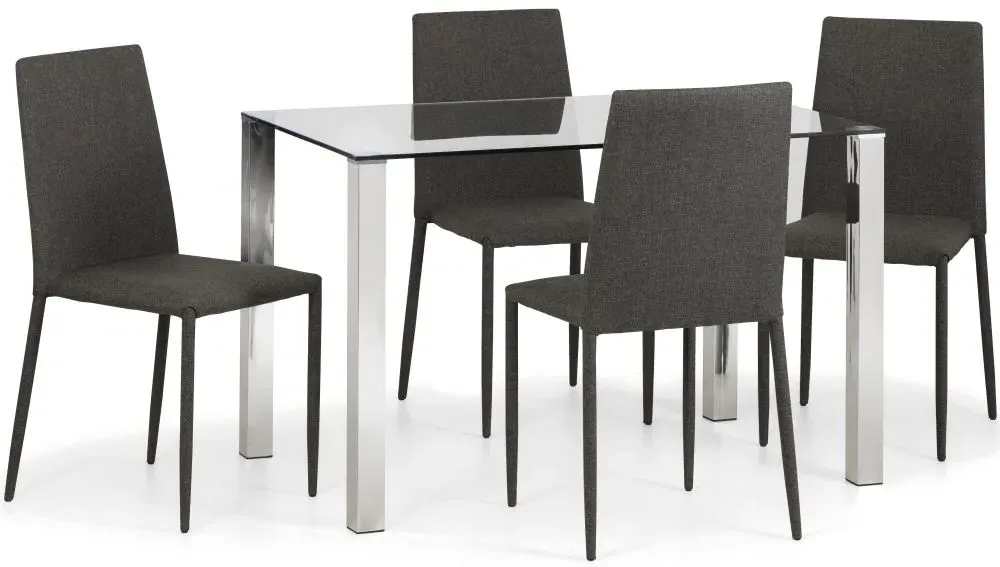 Jazz Stacking Dining Chair - Slate Grey, Fabric