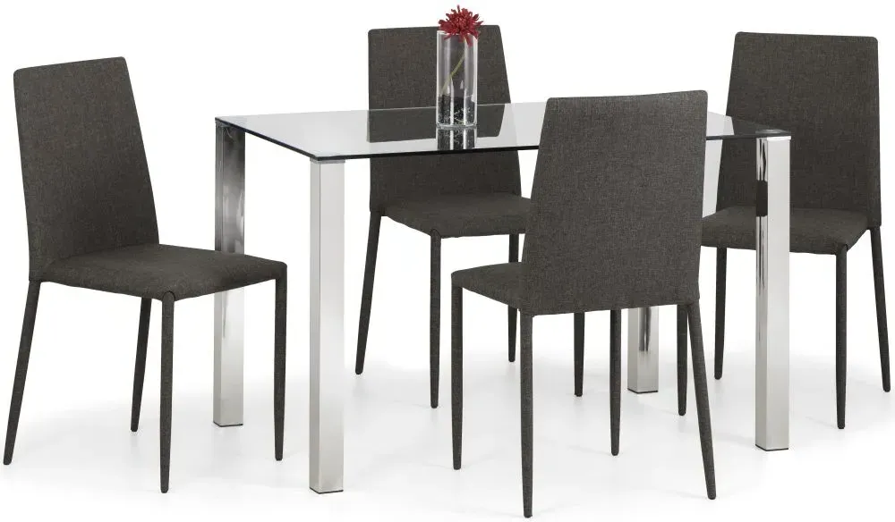 Jazz Stacking Dining Chair - Slate Grey, Fabric