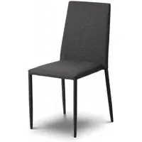 Jazz Stacking Dining Chair - Slate Grey, Fabric
