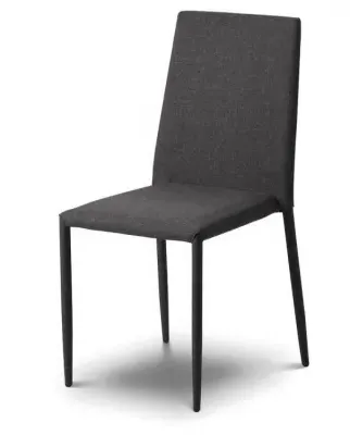 Jazz Stacking Dining Chair - Slate Grey, Fabric