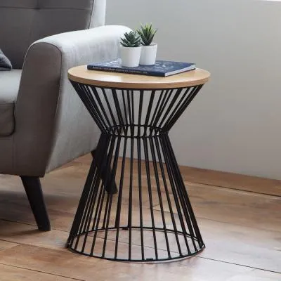 Jersey Round Lamp Table - Oak