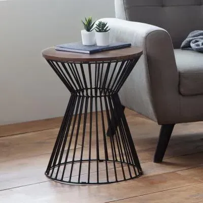 Jersey Round Lamp Table - Walnut