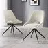 Jonah Swivel Dining Chair - Cream, Fabric