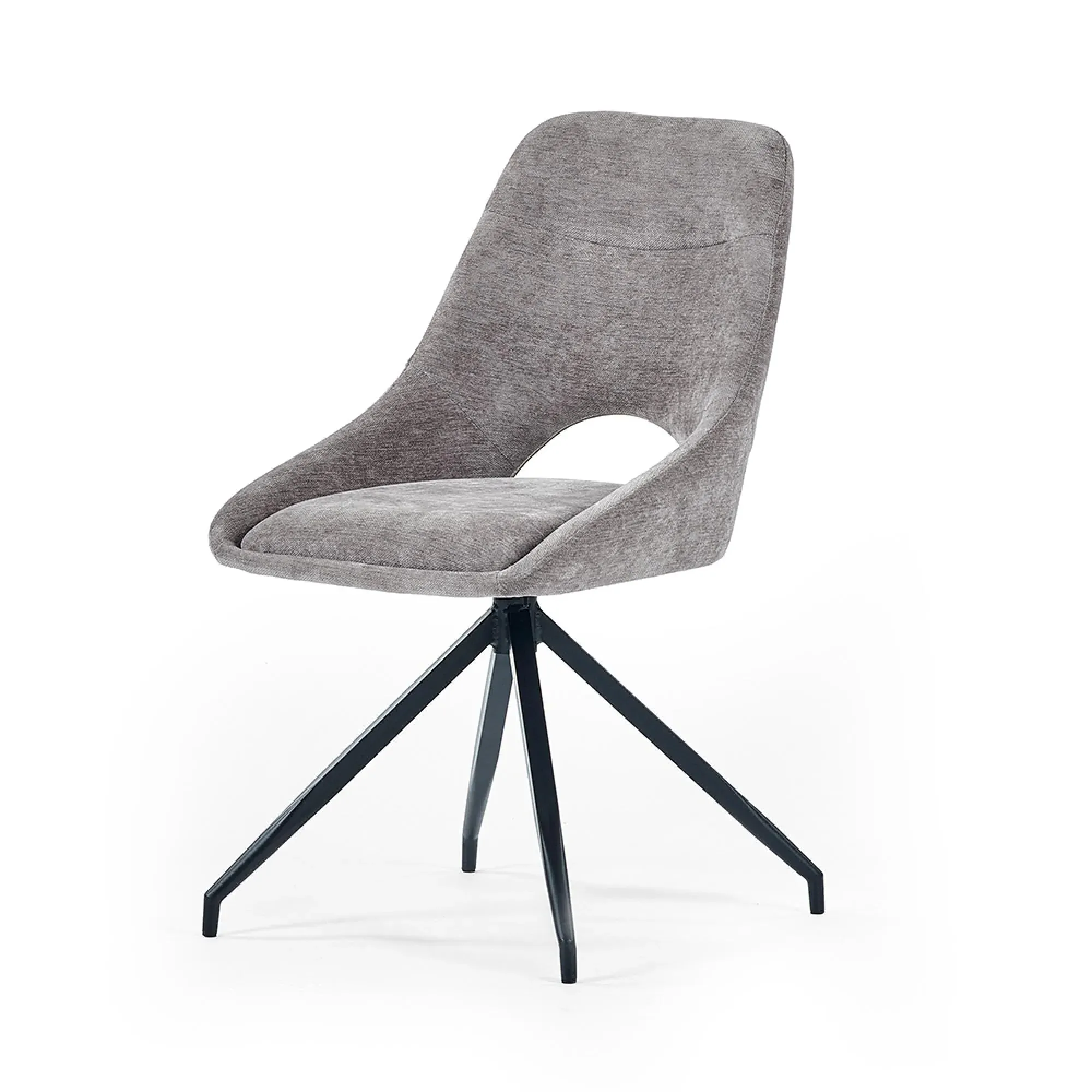 Jonah Swivel Dining Chair - Grey, Fabric
