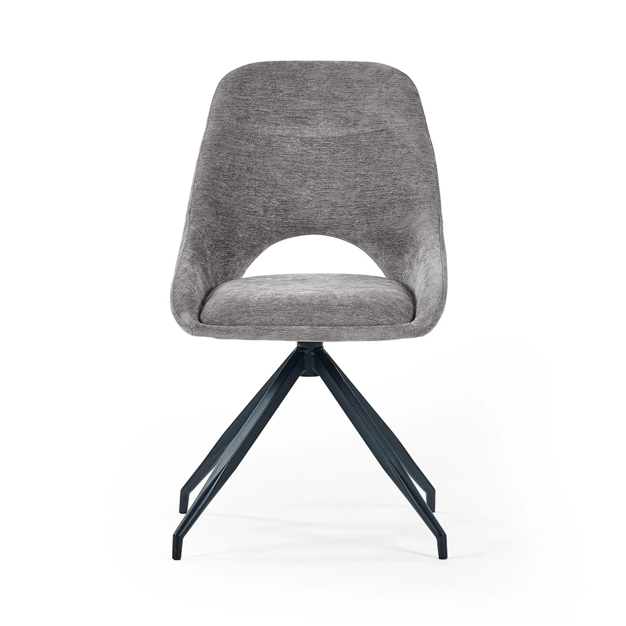 Jonah Swivel Dining Chair - Grey, Fabric