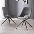 Jonah Swivel Dining Chair - Grey, Fabric