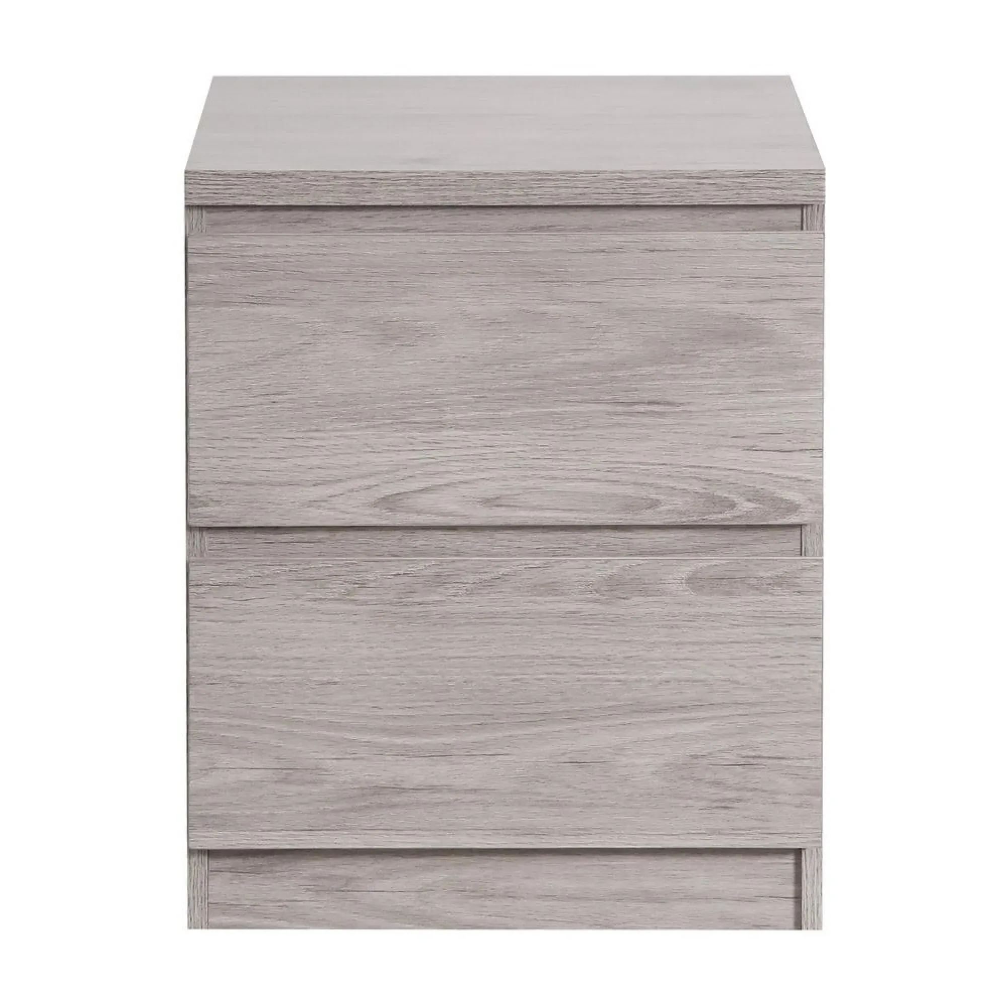 Jupiter 2 Drawer Bedside Cabinet - Grey Oak