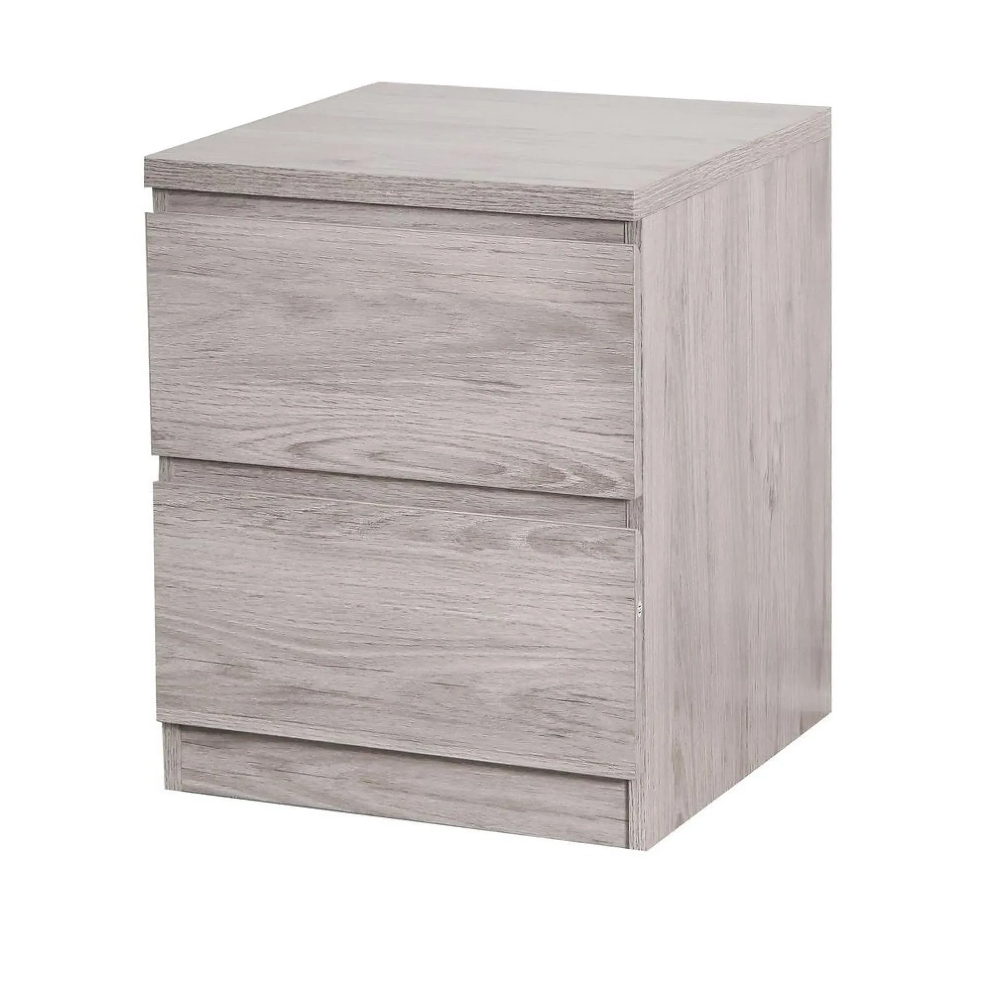 Jupiter 2 Drawer Bedside Cabinet - Grey Oak