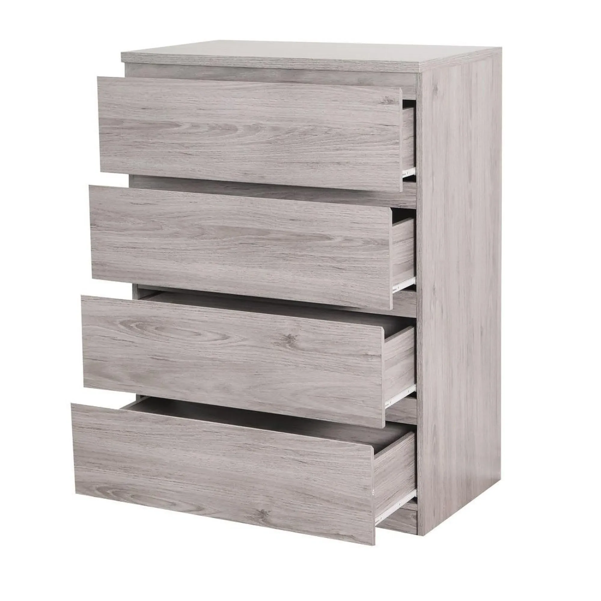 Jupiter 4 Drawer Chest - Grey Oak