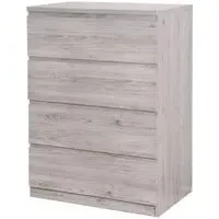 Jupiter 4 Drawer Chest - Grey Oak