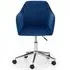 Kahlo Swivel Office Chair - Blue, Velvet