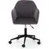 Kahlo Swivel Office Chair - Grey, Velvet