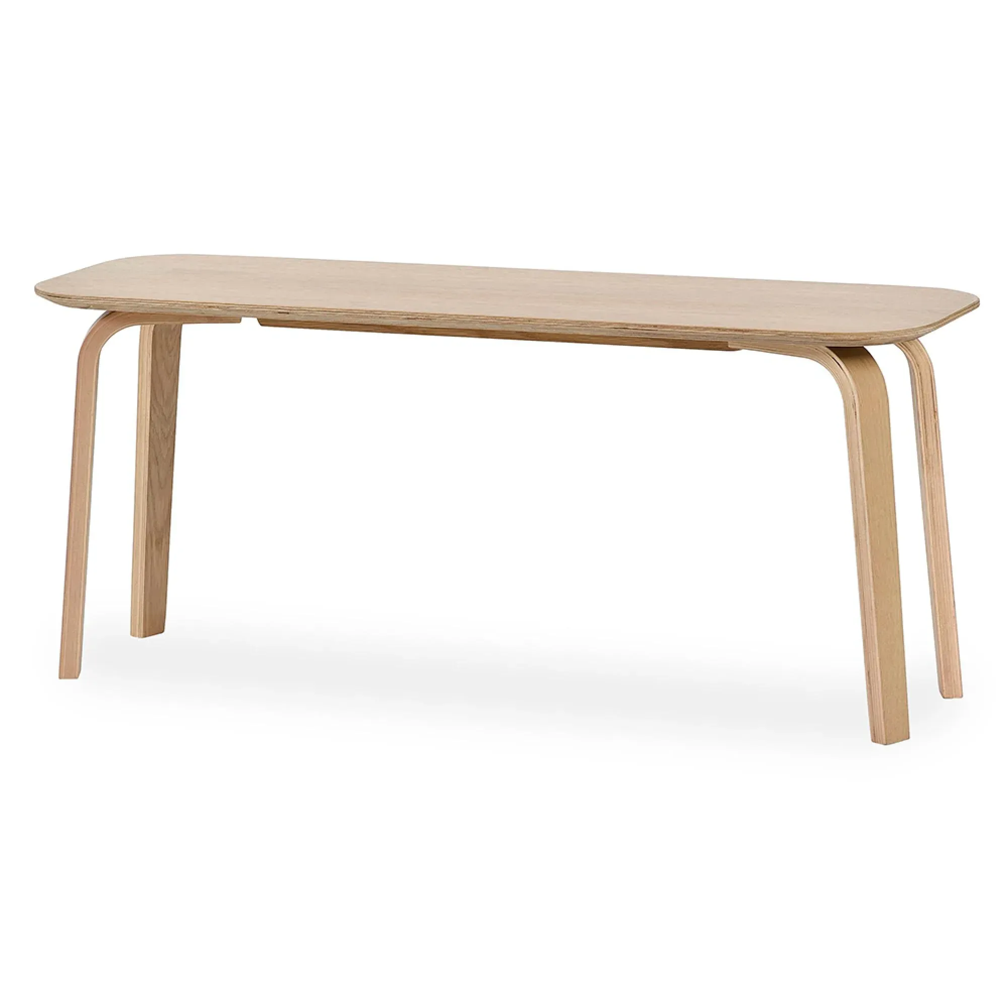 Kaito Curved Leg Bench - Oak