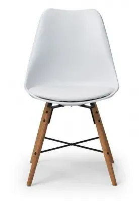 Kari Dining Chair Set of 2 - White, Faux Leather