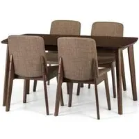 Kensington 4-6 Seater Extending Dining Set - Walnut