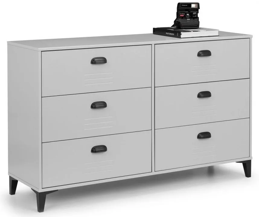Lakers 6 Drawer Wide Chest - Grey