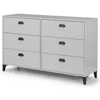 Lakers 6 Drawer Wide Chest - Grey