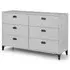Lakers 6 Drawer Wide Chest - Grey