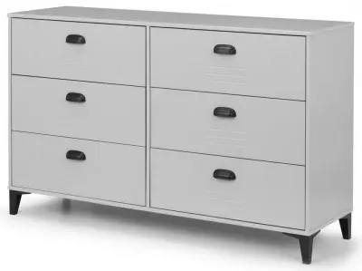 Lakers 6 Drawer Wide Chest - Grey