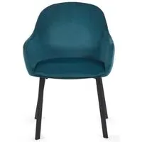 Lima Dining Chair Set of 2 - Teal, Velvet