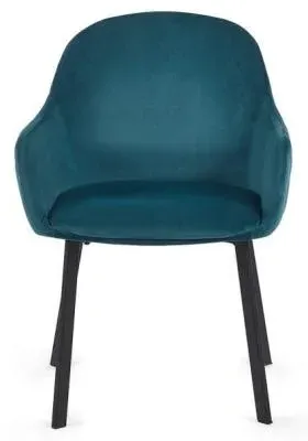 Lima Dining Chair Set of 2 - Teal, Velvet