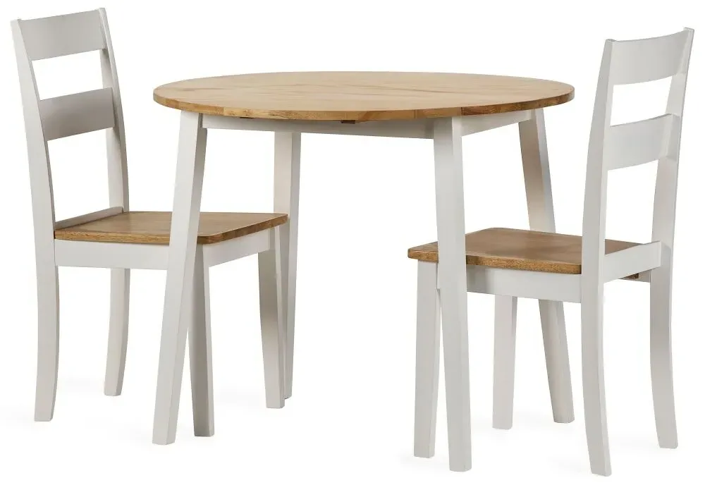 Linwood 2-4 Seater Drop Leaf Dining Set - White