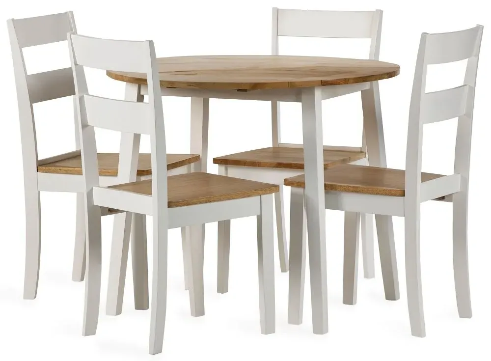 Linwood 2-4 Seater Drop Leaf Dining Set - White