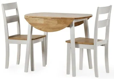 Linwood 2-4 Seater Drop Leaf Dining Set - White
