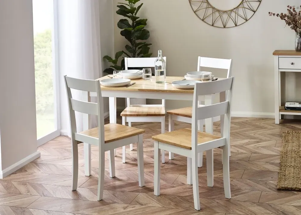 Linwood 4-6 Seater Dining Set - White