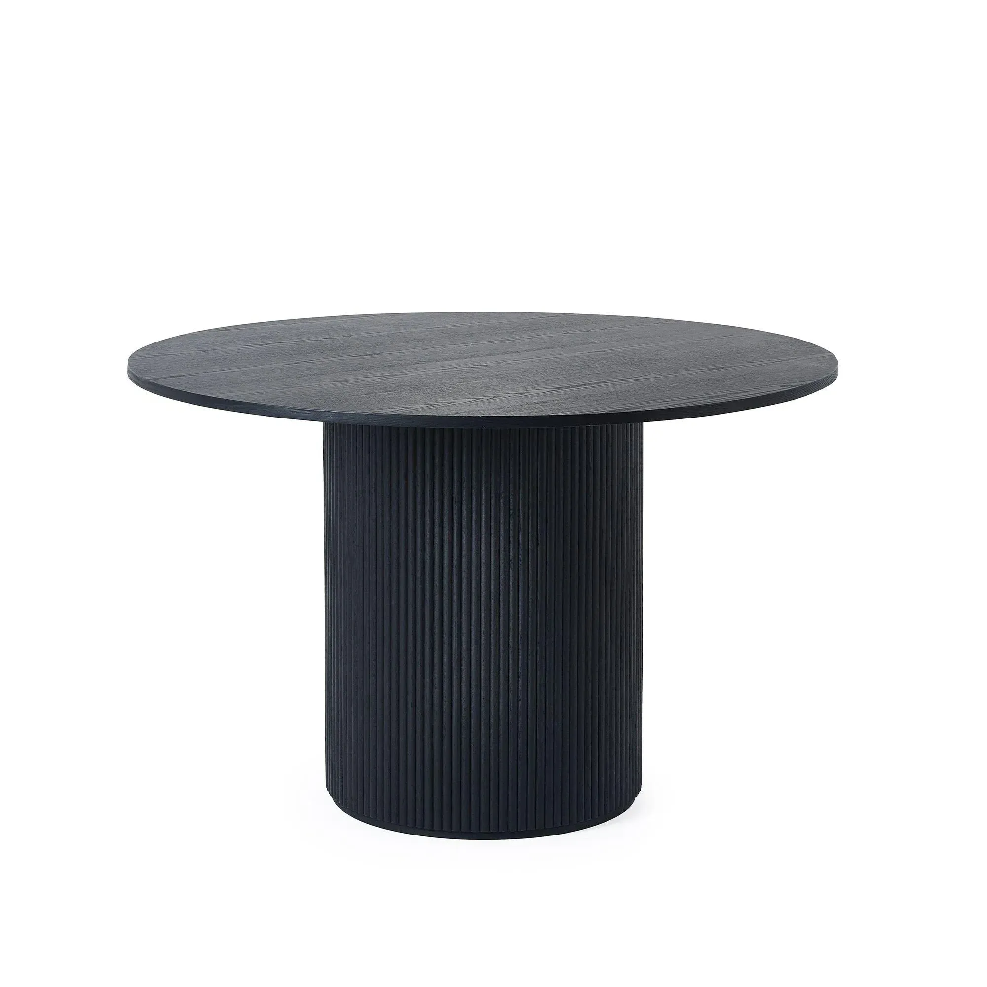 Louis 4 Seater Round Dining Table - Black