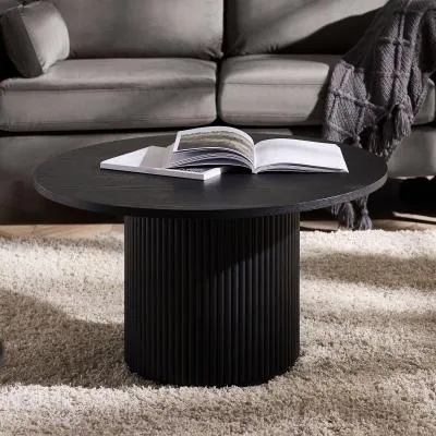 Louis Round Coffee Table - Black