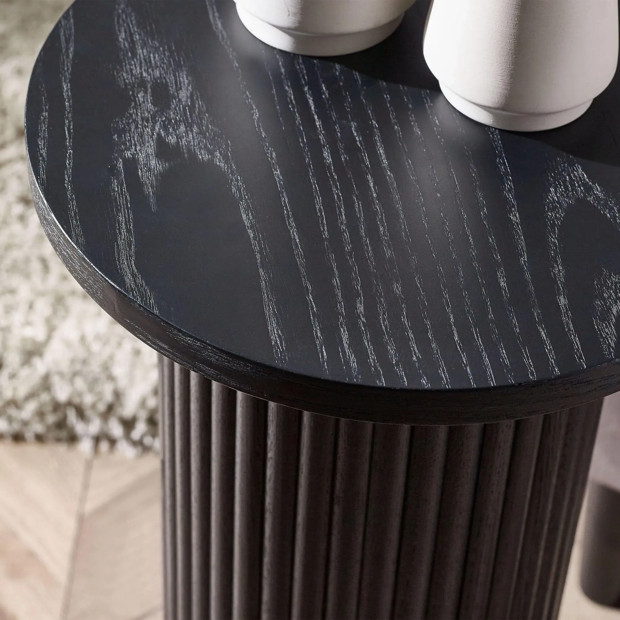 Louis Round Drinks Table - Black