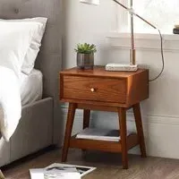 Lowry 1 Drawer Side Table - Cherry Wood