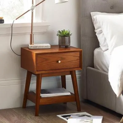 Lowry 1 Drawer Side Table - Cherry Wood