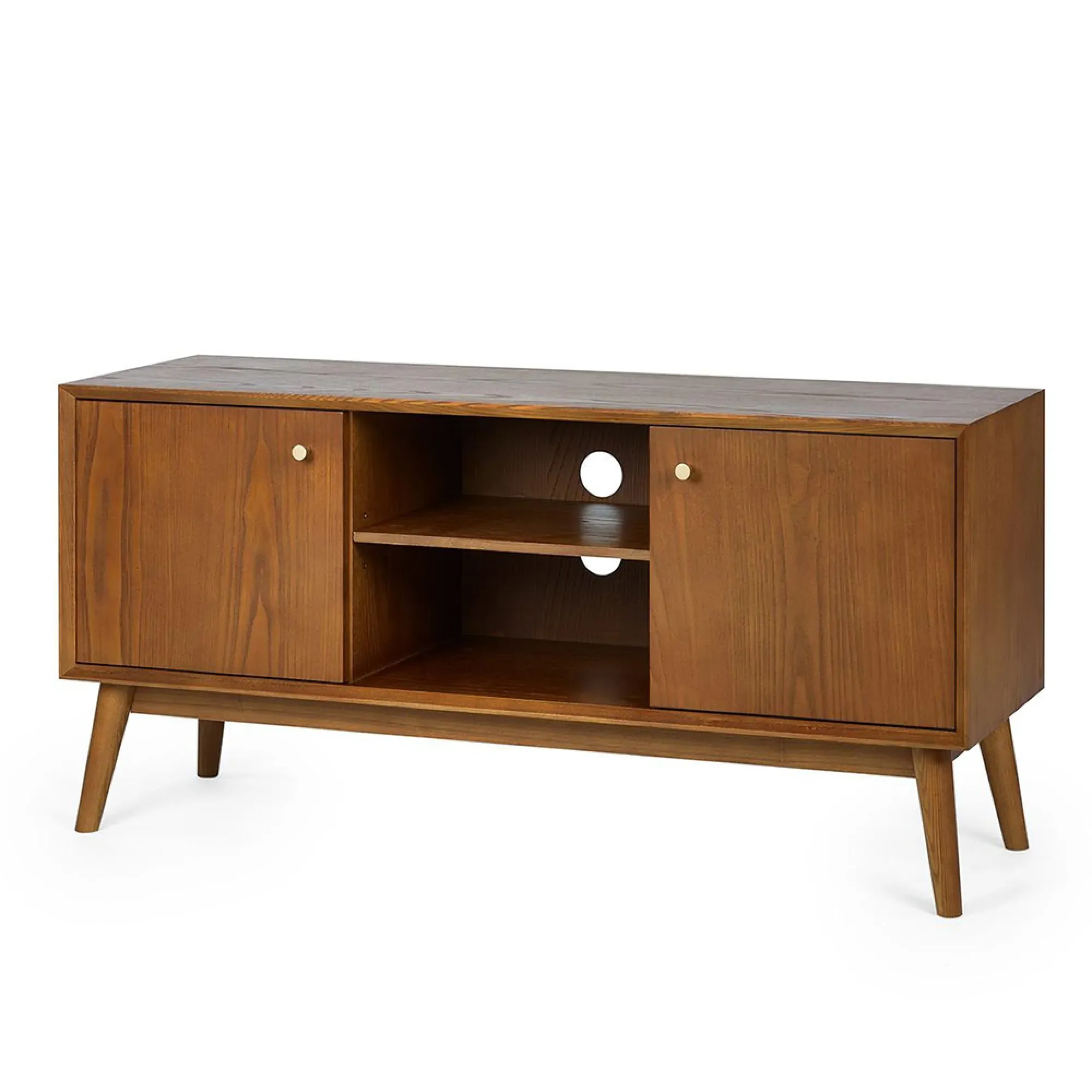 Lowry 120cm Media Unit - Cherry Wood