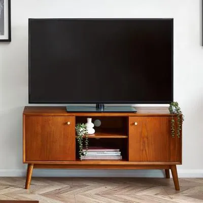 Lowry 120cm Media Unit - Cherry Wood