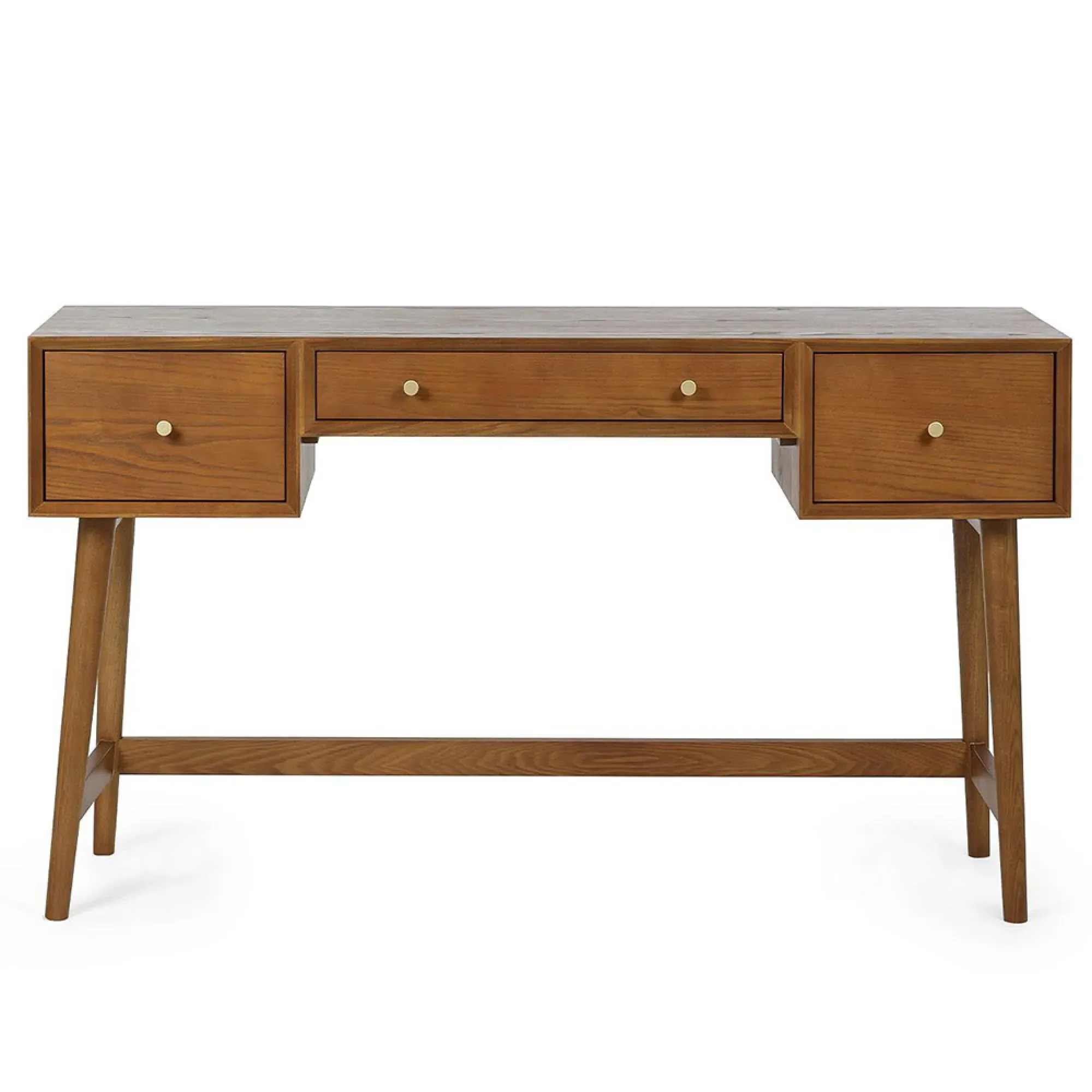 Lowry 3 Drawer Dressing Table with Stool - Cherry Wood