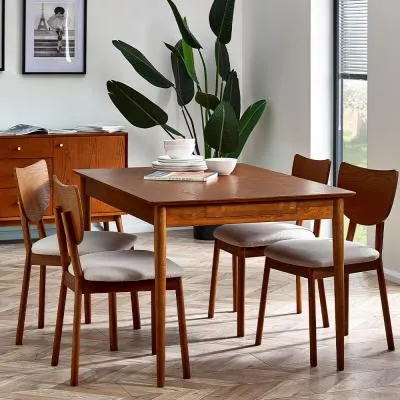Lowry Extendable Dining Set - Cherry Wood
