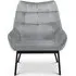 Lucerne Accent Chair - Grey, Velvet