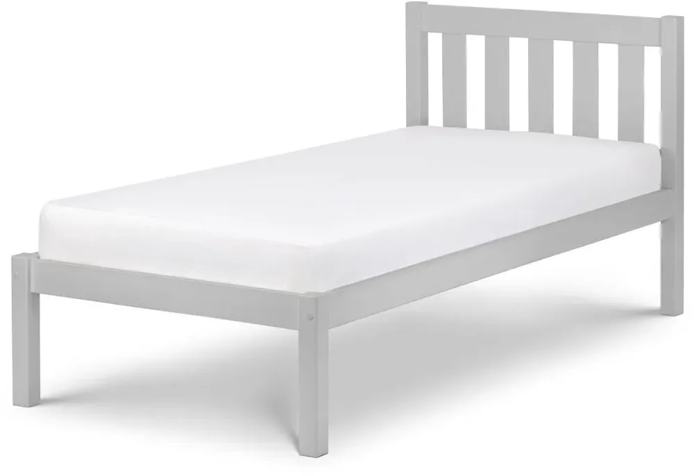 Luna Slatted Bed Frame - Grey, Pine